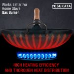 Small Yosukata 14-inch Pre-Seasoned Blue Carbon Steel Wok Round Bottomed