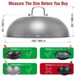 Small Yosukata Wok Lid 13.6 Inch - Stainless Steel Wok Cover