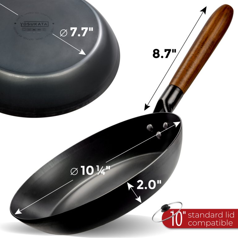 Yosukata 10 1/4-inch Pre-Seasoned Black Carbon Steel Skillet