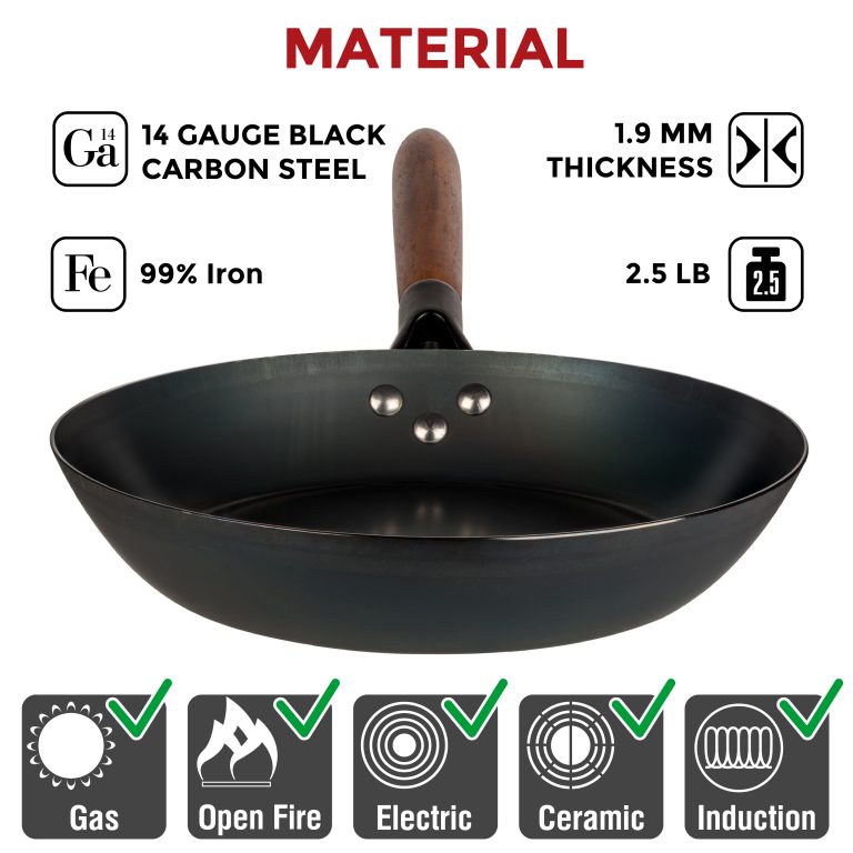 Yosukata 10-inch Black Carbon Steel Skillet