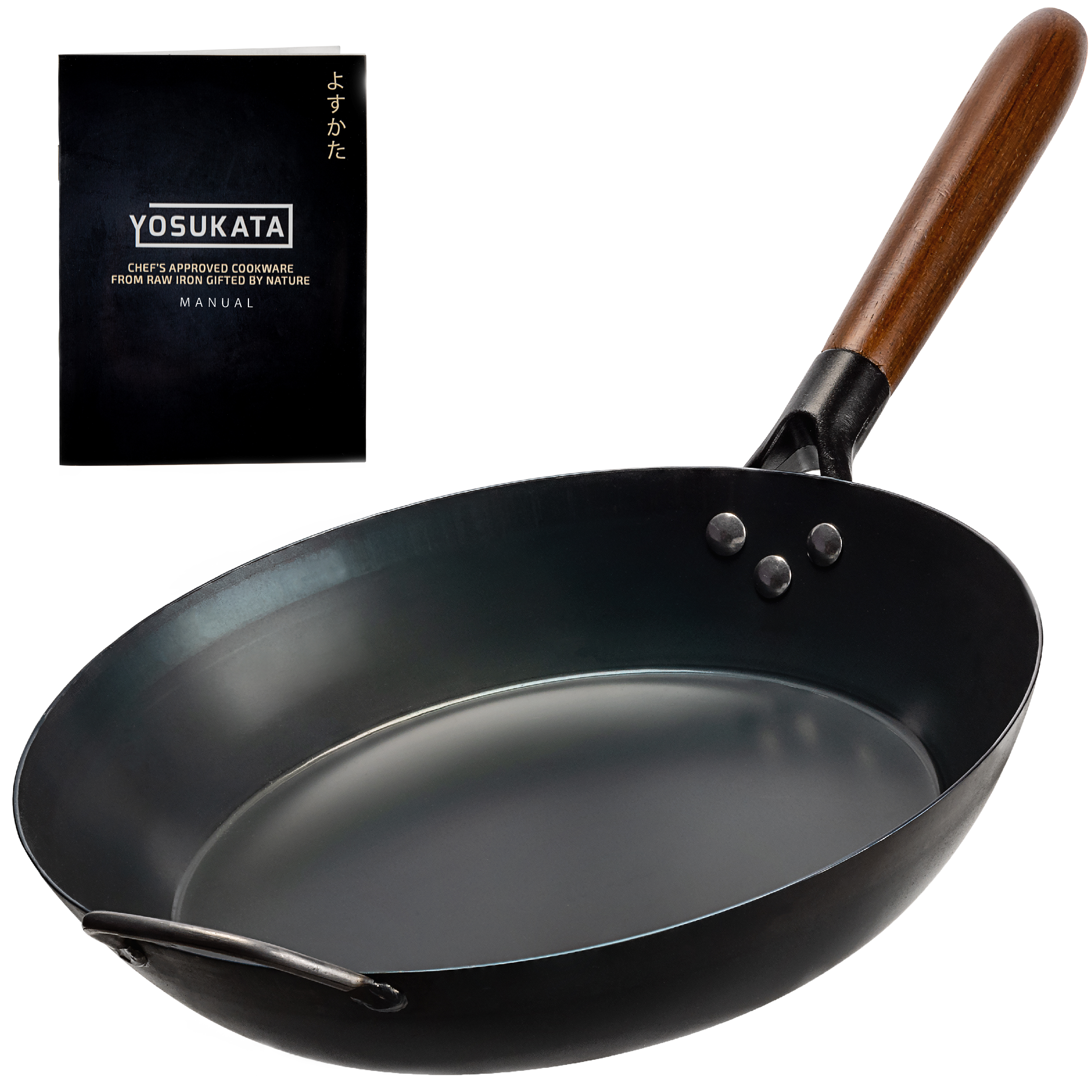 11,8-inch Pre-Seasoned Black Carbon Steel Skillet Pan
