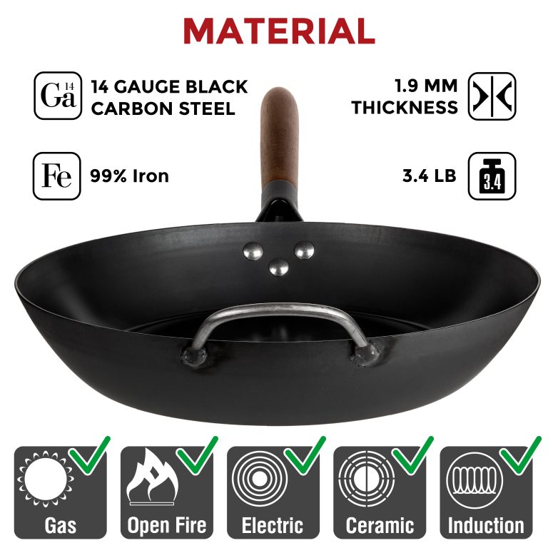 Yosukata 11.8" Black Carbon Steel Skillet