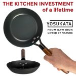 Small Yosukata 7,9-inch Pre-Seasoned Black Carbon Steel Skillet