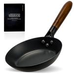 Small Yosukata 7,9-inch Pre-Seasoned Black Carbon Steel Skillet