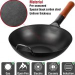 Small Yosukata Black Carbon Steel Wok 11,8-inch+Spatula and Ladle Set