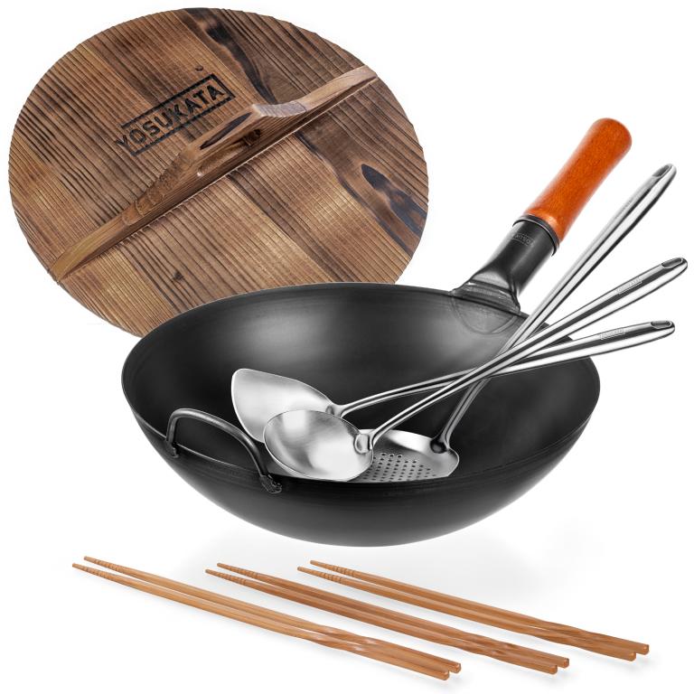 Yosukata Black Carbon Steel Wok
